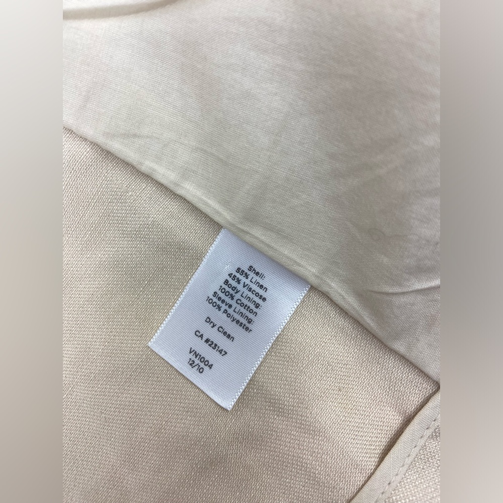Talbots khaki linen blend blazer - Picture 3 of 5
